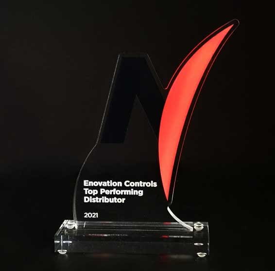 Enovation Controls Top Performing Distributor - 2021 Award
